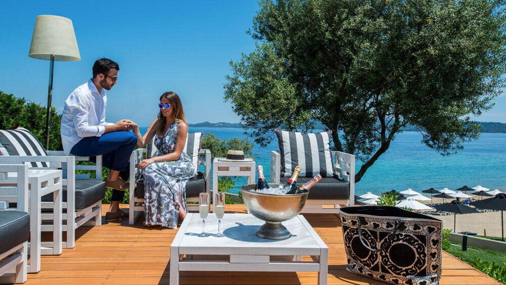 Giardino di Avaton Luxury Beach Resort nella Penisola Calcidica