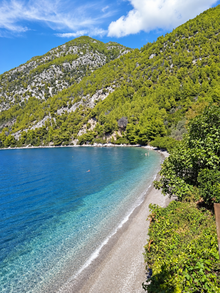 spiaggia di dafni evia eubea dove dormire