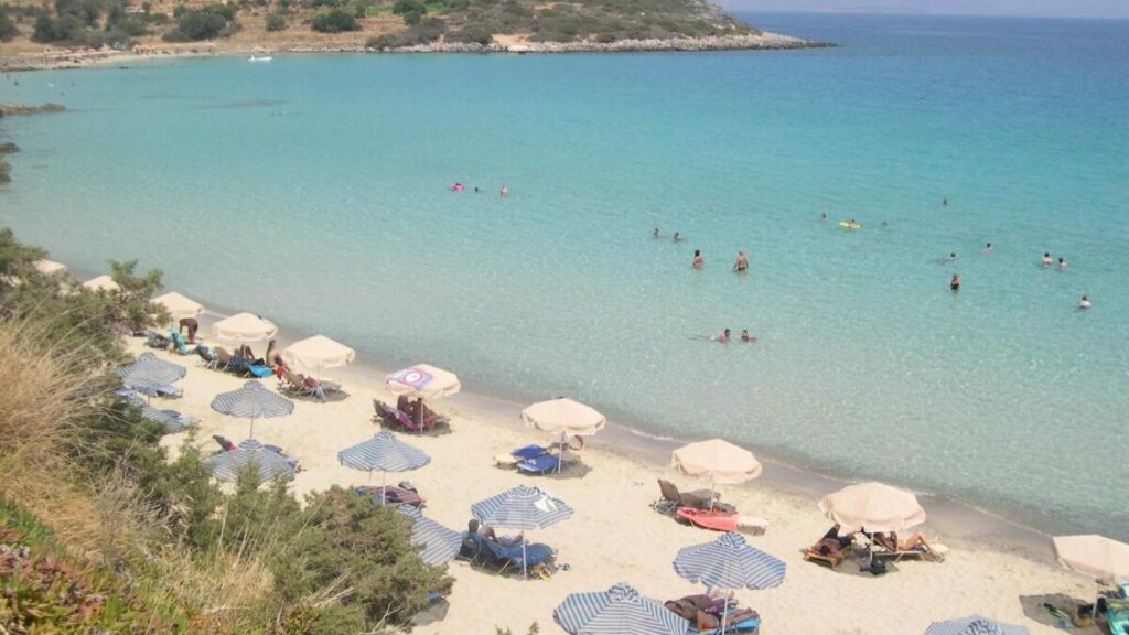Spiaggia Voulisma Golfo MIrabello Creta est dove dormire